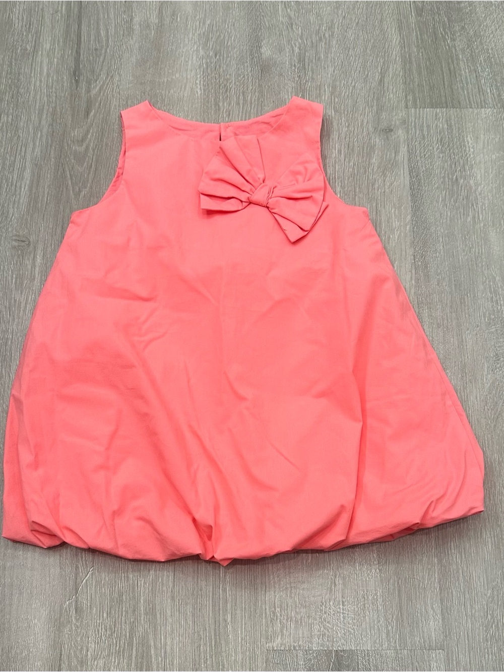 Zara Coral Pink Bubble Dress with Bow 3t Toddler Girl